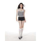 Damen nan verstellbares Metall-Choker-Halsband mit Ziersteinen und Nieten R&B