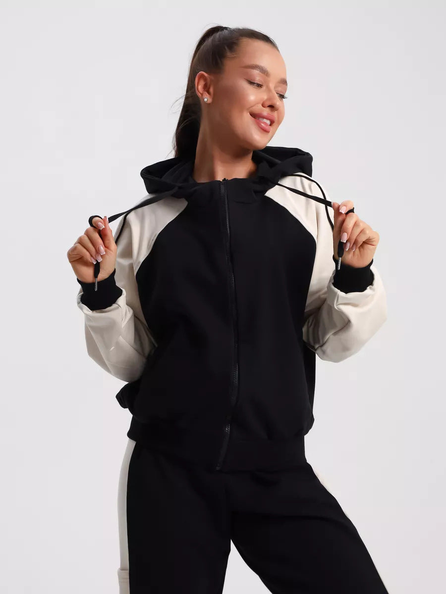 Damen Sportlicher Hoodie-Trainingsanzug mit eleganten Details und hochwertigem Material R&B