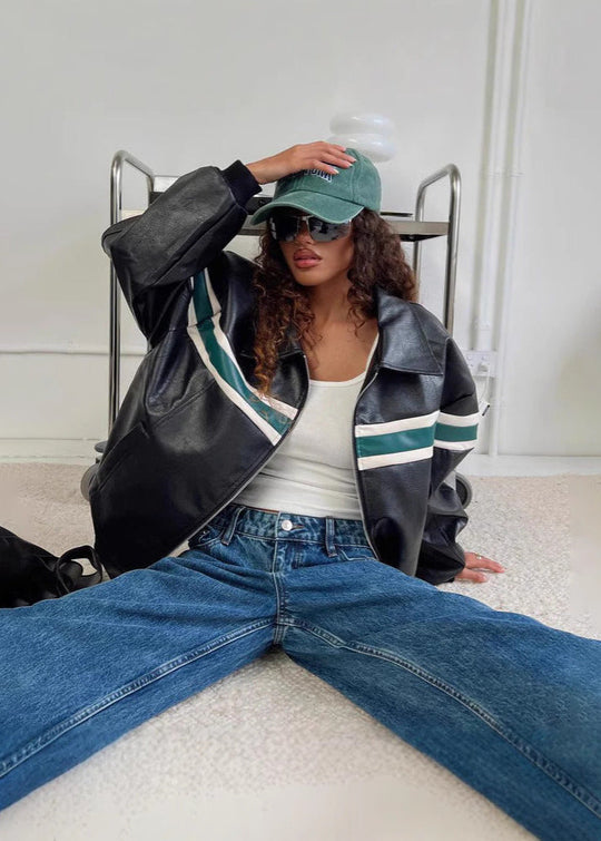 R&B | Kunstleder Bomberjacke