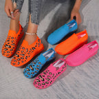 Damen bequeme Sneakers im Leopardenmuster R&B
