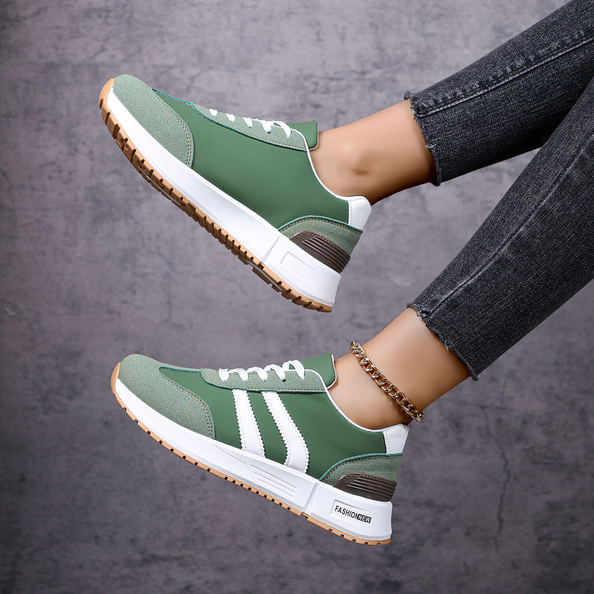 Damen Sportliche Sneakers mit modischem Design und atmungsaktiver Oberflächenstruktur R&B