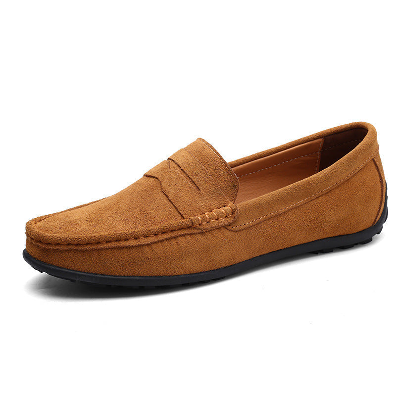 Herren nan eleganter Wildleder-Loafer mit handgenähter Moccasinnaht und rutschfester Gummiprofilsohle R&B