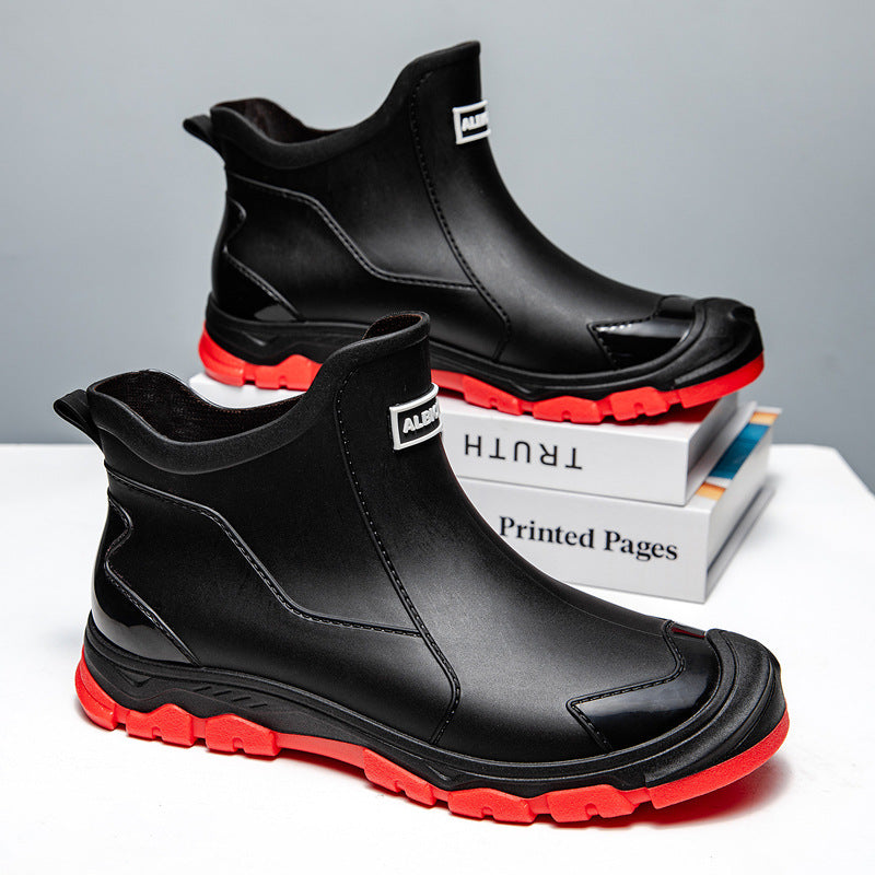 Herren Gummistiefel mit rutschfester Sohle und flexiblem Einstieg R&B