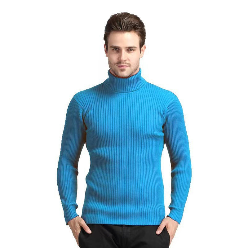 Herren Rollkragenpullover aus feinem Rippstrick R&B