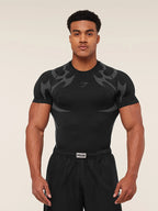 Herren nan nahtloses formgR&Bendes Funktionsshirt mit Kompressionseffekt und ergonomischen Muskelzonen R&B
