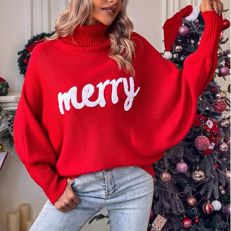 Damen Oversized Rollkragenpullover R&B