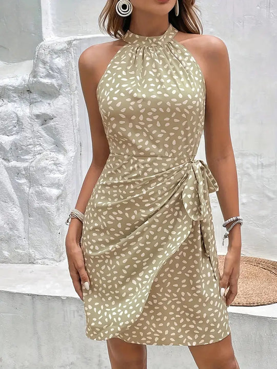 Damen Wickelkleid mit Bindedetail R&B
