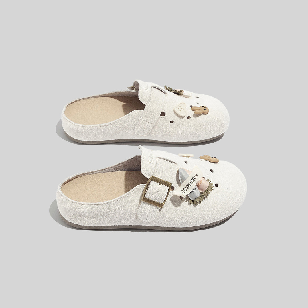 Damen Clogs mit floralem Dekor und verstellbarem Riemen R&B