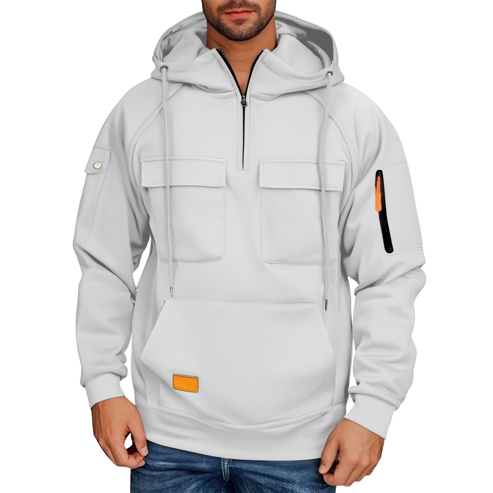 Herren Alltags-Hoodie mit praktischen Taschen R&B