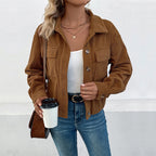 Damen leichte Kordjacke R&B