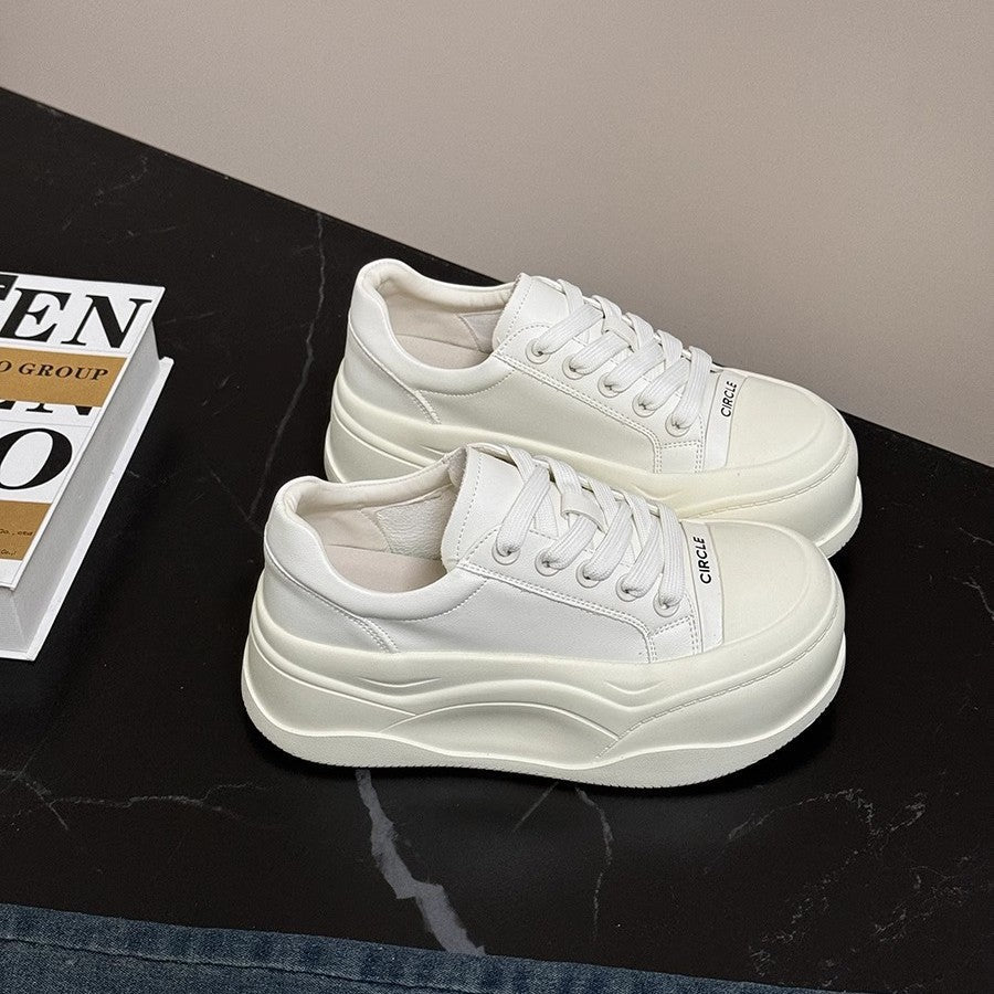 Damen modische Sneakers mit hoher Plateau-Sohle und atmungsaktiver Oberfläche R&B