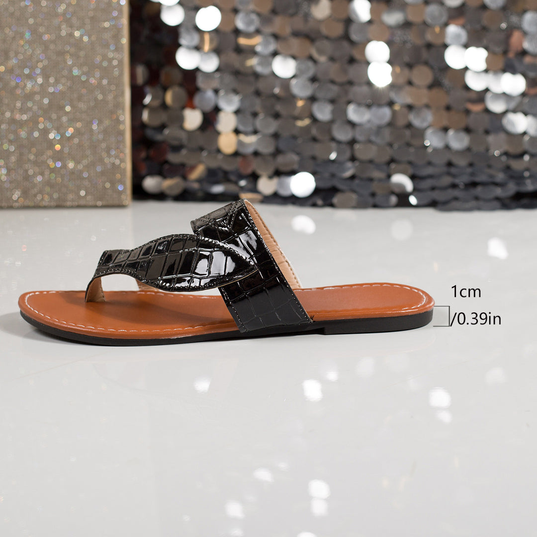 Damen modische Flip-Flop Sandalen mit Blattdesign R&B