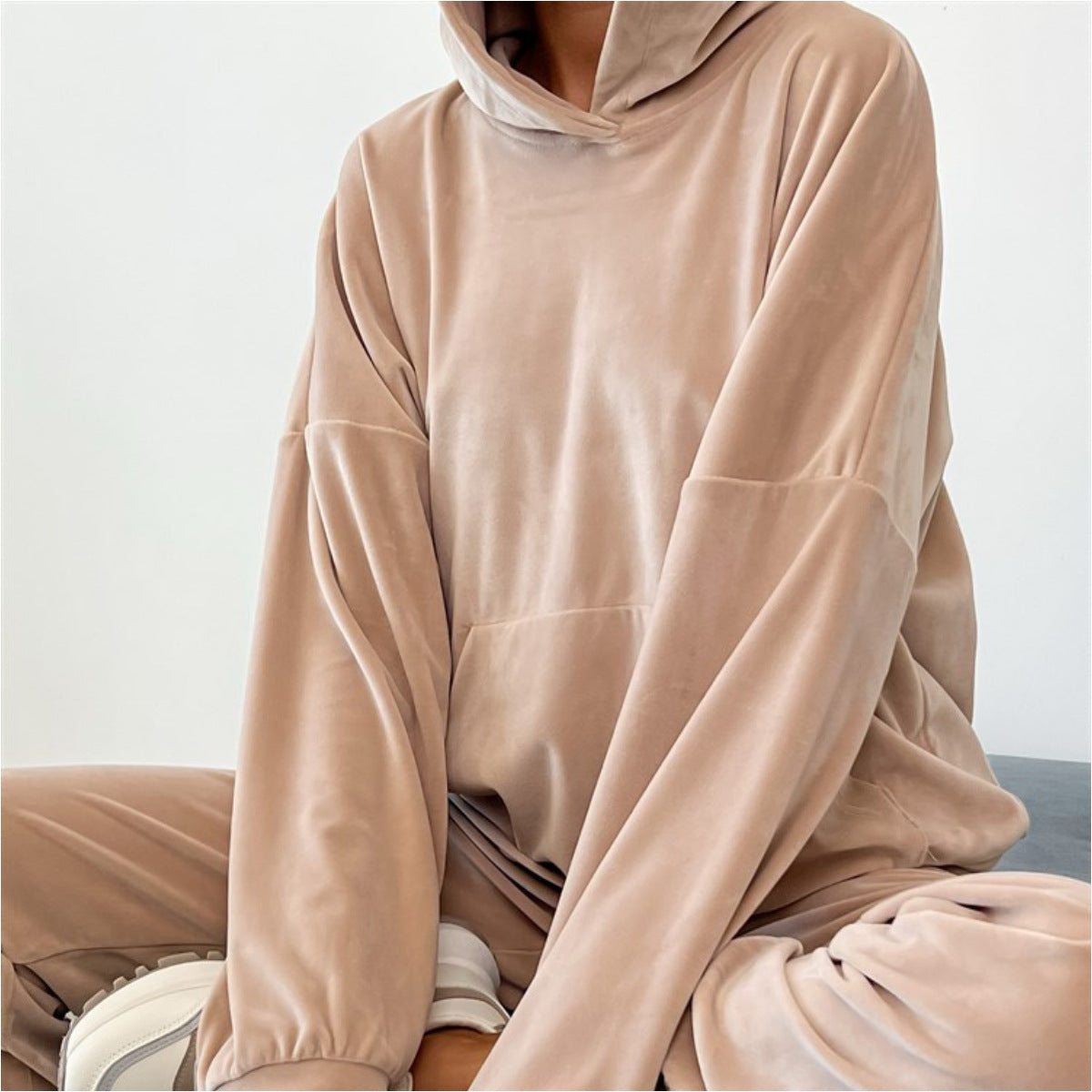 Damen Kuscheliges Hoodie und Jogginghose Set R&B