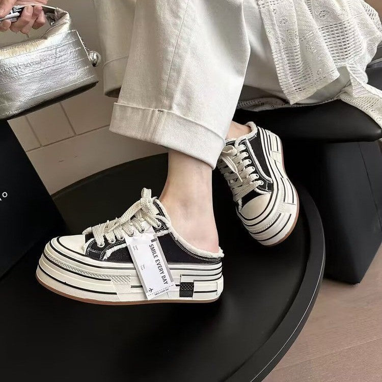 Damen modische Plateausneaker mit Kunstleder-Obermaterial und robustem Design R&B