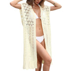 Damen Strickkimono aus luftigem Netzmaterial R&B