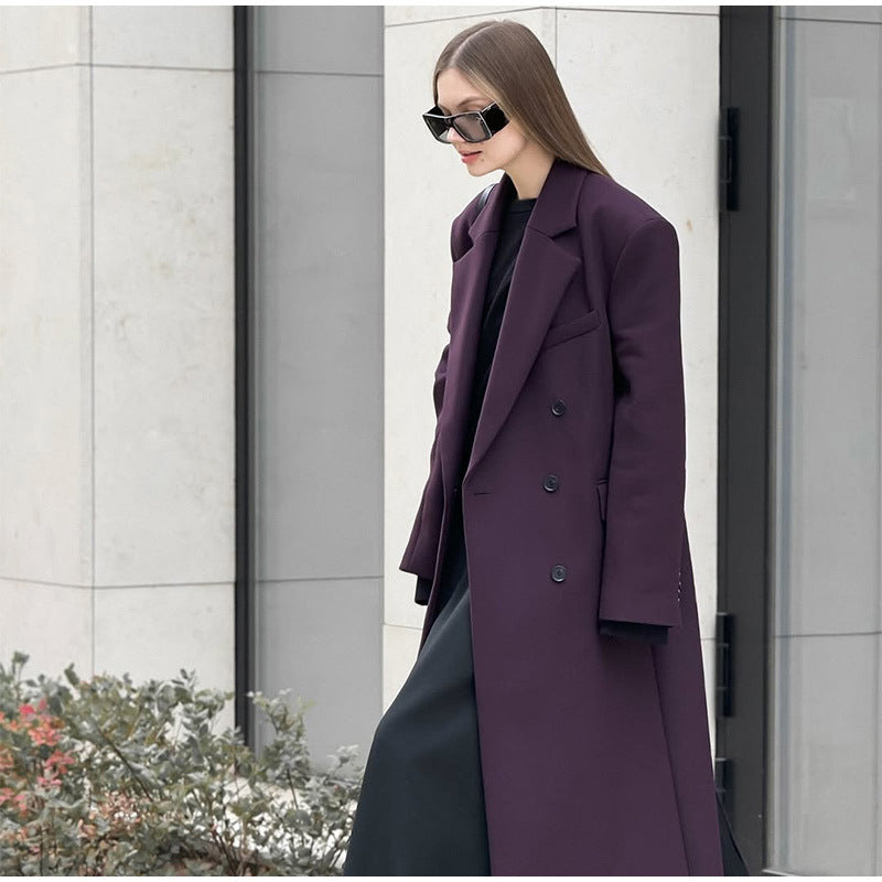 Damen Oversized Trenchcoat mit langen Ärmeln und modernem Schnitt R&B