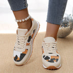 Damen Sneaker mit tierischem Print und atmungsaktivem Obermaterial R&B