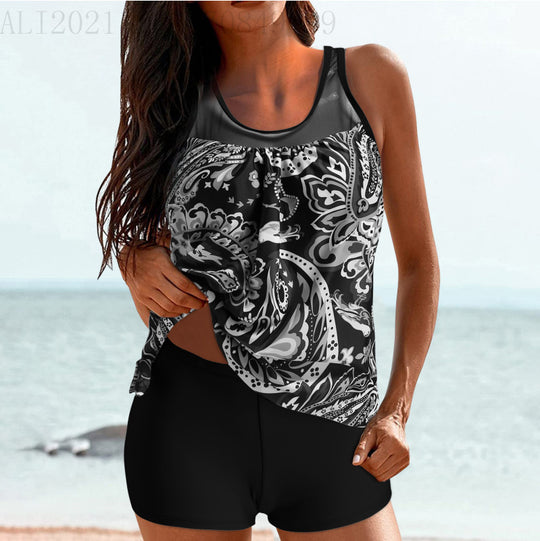 Damen Sportliches Strandoutfit mit modischer Raffung R&B