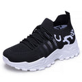 Damen Sportliche Atmungsaktive Sneakers mit elastischem Leisten und rutschfester Sohle