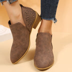 Damen Elegante Ankle Boots mit luftiger Lochmuster-Optik R&B