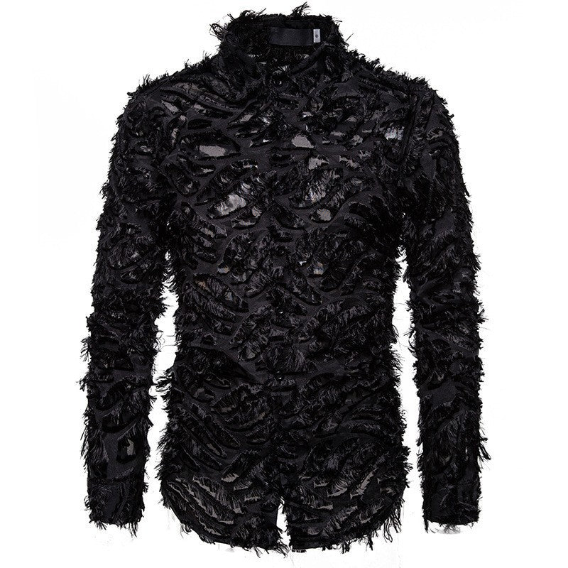 Herren Modisches Hemd mit strukturiertem Design R&B