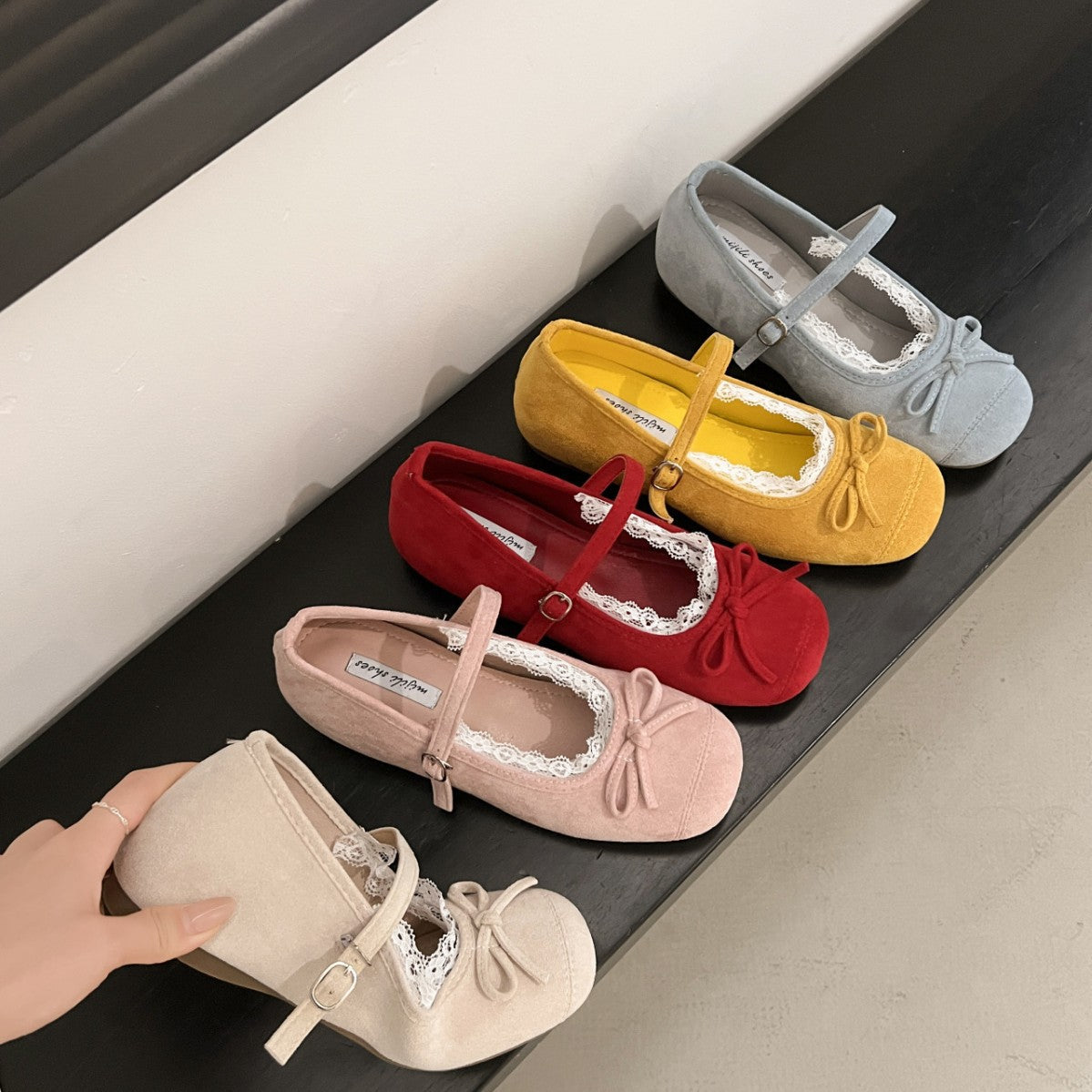 Damen elegante Ballerinas mit zartem Schleifen-Detail und hochwertigem Innenfutter EB