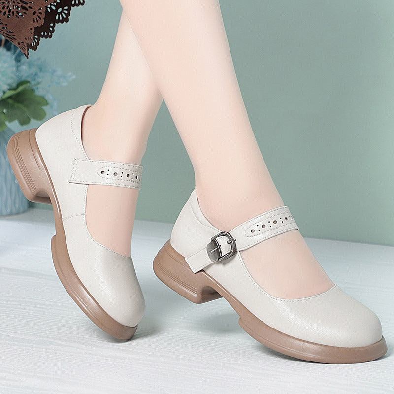 Damen Mary Jane Ballerinas mit verstellbarem Riemen und komfortablem Fußbett R&B