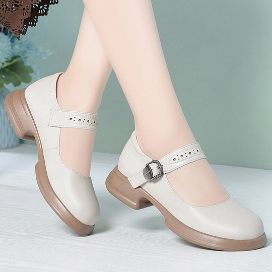 Damen Mary Jane Ballerinas mit verstellbarem Riemen und komfortablem Fußbett R&B