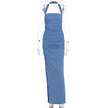 Damen Wickelkleid mit schmalem Taillenschnitt und elegantem tiefem Schlitz R&B