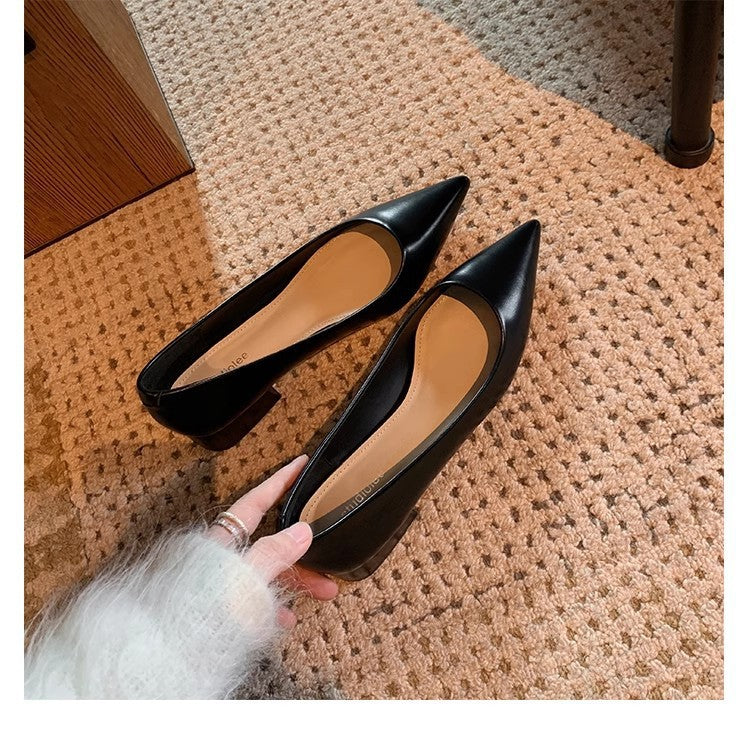 Damen elegante spitze Ballerinas aus hochwertigem Leder R&B