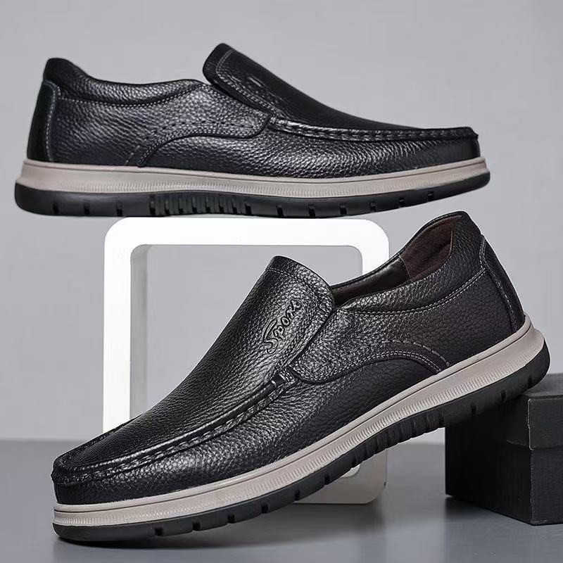 Damen Bequeme Slipper aus hochwertigem Leder mit rutschfester Sohle R&B
