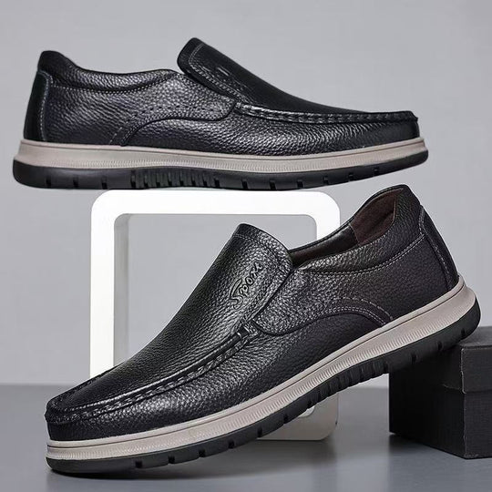 Damen Bequeme Slipper aus hochwertigem Leder mit rutschfester Sohle R&B
