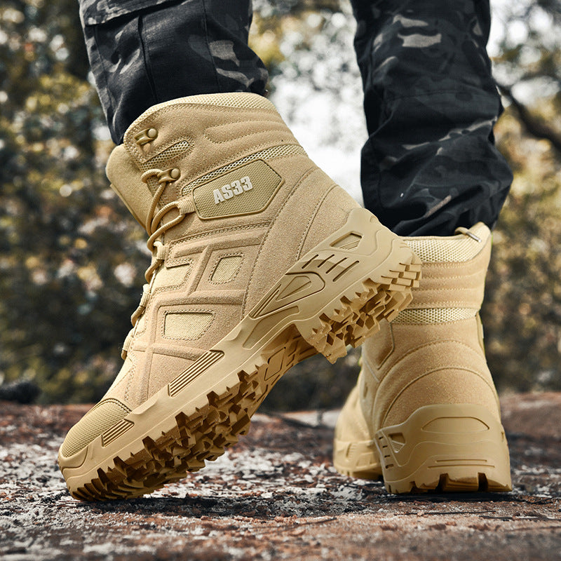 Herren strapazierfähige Tactical Boots mit hohem Schutz und rutschfester Sohle R&B