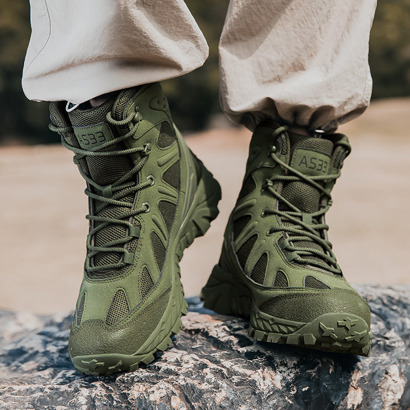 Damen robuste Outdoor-Hiking-Boots mit rutschfester Sohle und atmungsaktiver Mesh-Oberfläche