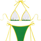 Damen Triangel-Bikini mit brasilianischem Motiv R&B