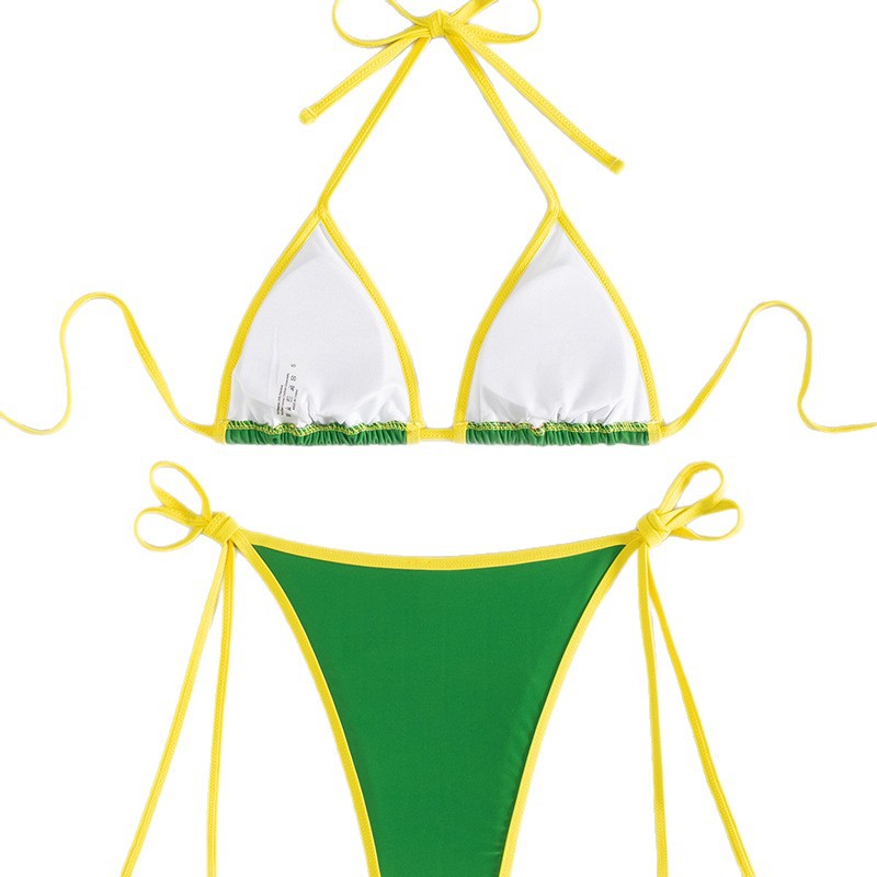 Damen Triangel-Bikini mit brasilianischem Motiv R&B
