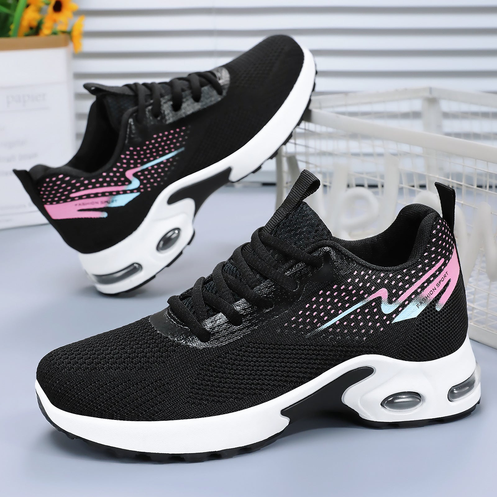 Damen Atmungsaktive Lauf- und Freizeitschuhe mit dämpfender Sohle R&B