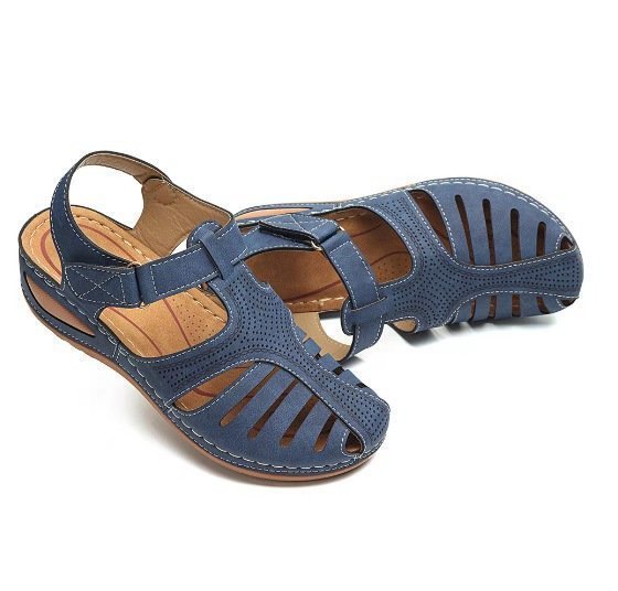 Damen Bequeme Luftige Sandalen mit verstellbarem Riemen und ergonomischer Sohle R&B