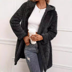 Damen Kuscheljacke mit Kapuze und weich gestricktem Fleece R&B