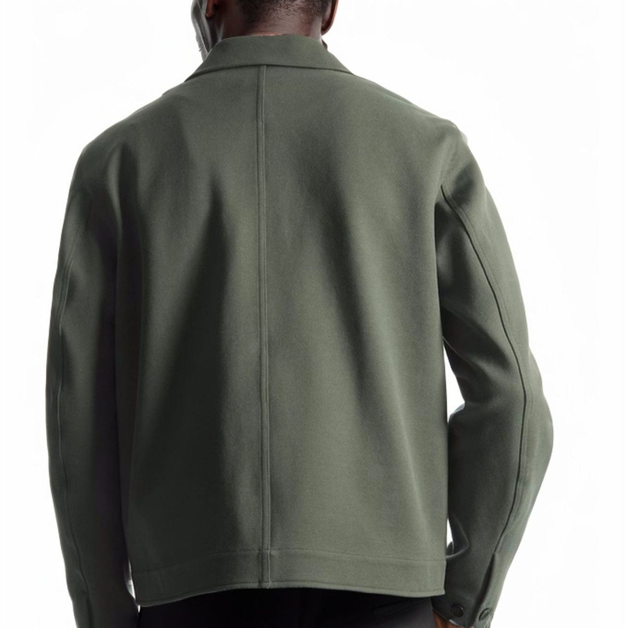 Herren moderne Utility-Jacke mit praktischen Taschen und hohem Kragen R&B