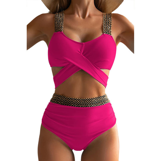 Damen Hochgeschnittener Bikinisuit mit glamourösen Details R&B