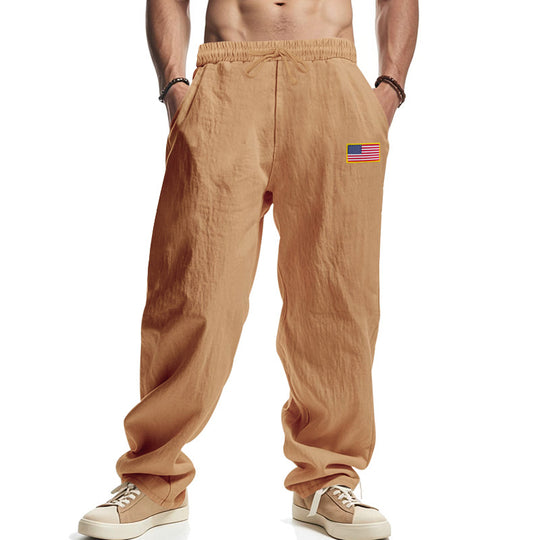 Herren lockere Freizeit-Hose mit elastischem Bund und seitlichen Taschen R&B