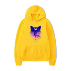 Damen Kapuzenpullover mit künstlerischem Katzenmotiv und bequemer Passform