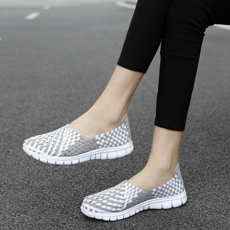 Damen Bequeme Schlupfschuhe mit atmungsaktiver Struktur und rutschfester Sohle