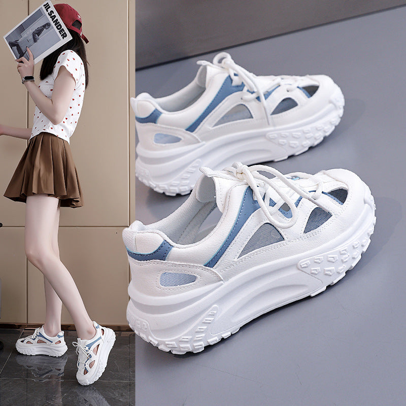 Damen Sneakers mit sportlichem Design und atmungsaktiven Mesh-Einsätzen R&B
