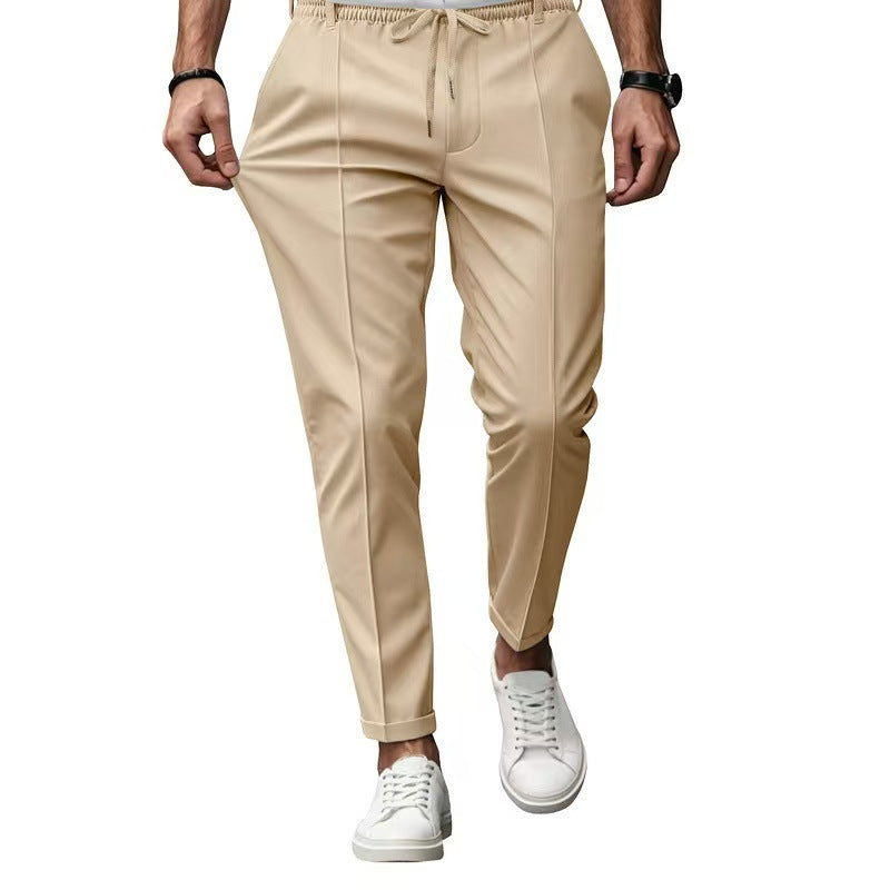 Herren elegante Freizeit-Hose mit elastischem Bund und seitlichen Eingrifftaschen R&B