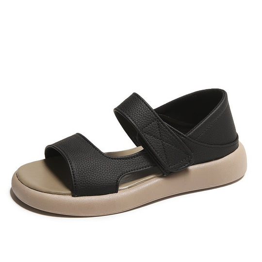 Damen bequeme Riemensandalen mit verstellbarem Klettverschluss R&B