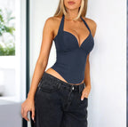 Damen Einteiler mit verstellbarem Halfter und figurformendem Schnitt R&B