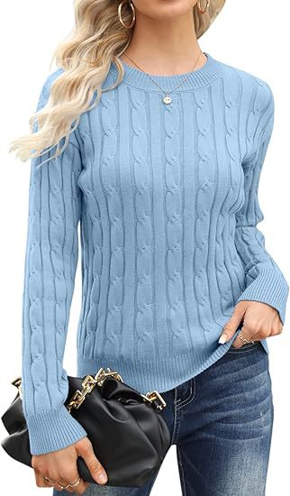 Damen klassischer Strickpullover mit Zopfdesign R&B