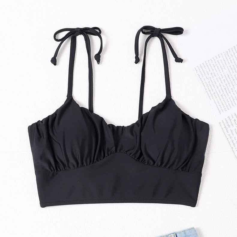 Damen Crop-Top Bikinioberteil mit verstellbaren Trägern und sportlichem Design R&B